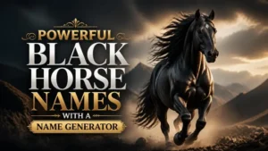 Black Horse Names With a Name Generator