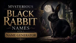 Black Rabbit Names With a Name Generator