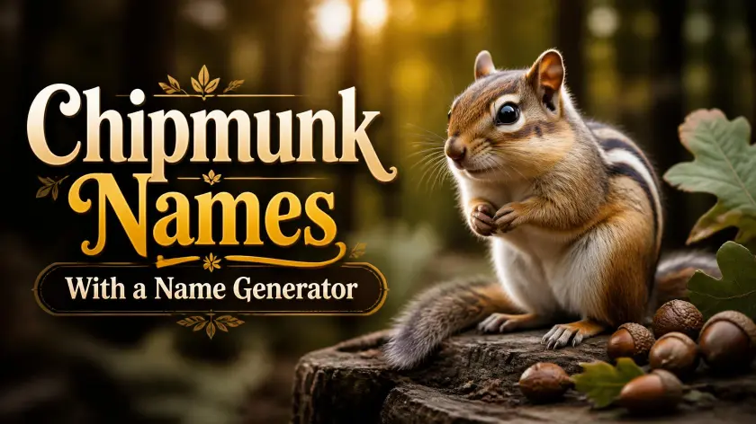 Chipmunk Names With a Name Generator