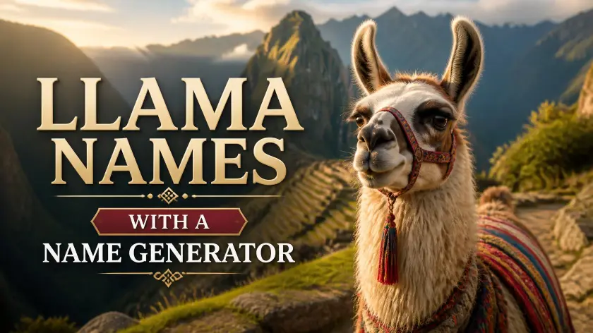 Llama Names With a Name Generator